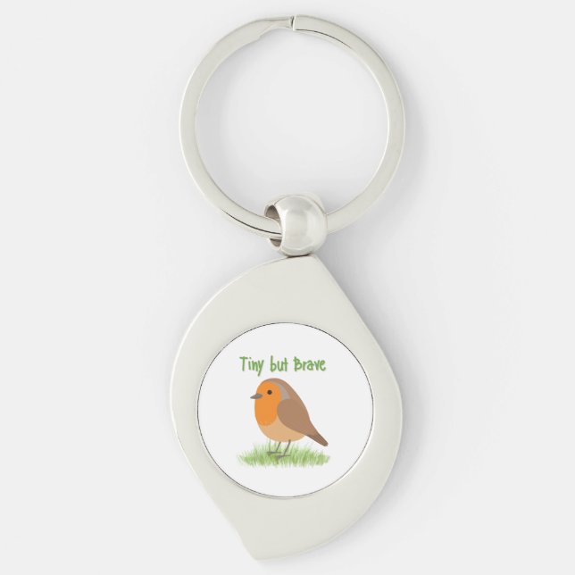 Süßer Rotkehlchen-Vogel-Magnet Schlüsselanhänger (Vorderseite)