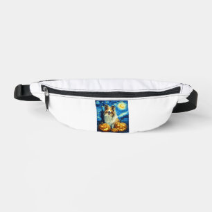 Süßer Rough Collie Hund Halloween Jack O Lantern K Bauchtasche