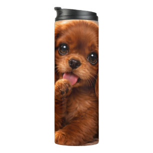 Süßer Ruby Cavalier Spaniel Thermosbecher