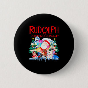 Süßer Rudolph das Rotnasen-Rentier Weihnachtsspezi Button