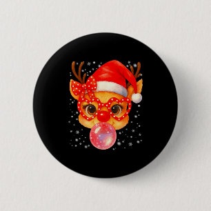 Süßer Rudolph Rotnase Kaugummi Weihnachten Xmas Gi Button
