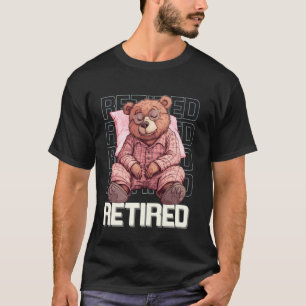 Süßer Ruheständler-Bär-Cartoon-Tier-Grafik für Fra T-Shirt