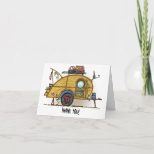 Süßer RV Vintage Tränenanhänger Wohnwagen Reisewag Dankeskarte
