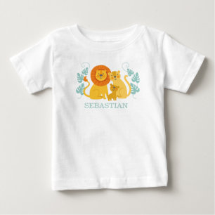Süßer Safari-Dschungel-Löwe-Junge Baby T-shirt