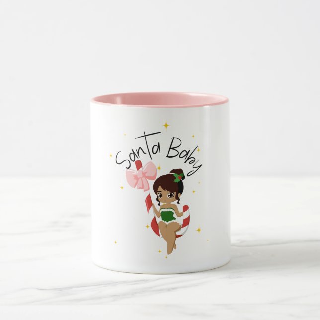 Süßer Santa-Baby-Weihnachtskaffeebecher Tasse (Zentrum)