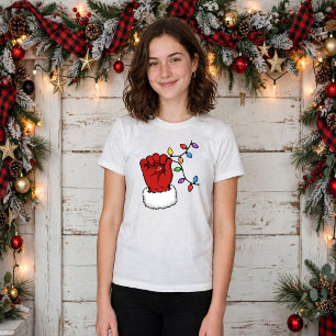 Süßer Santa-Handschuh-Weihnachts-T-Shirt für Mädch T-Shirt