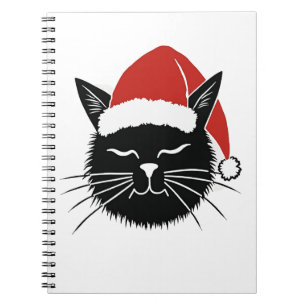 Süßer Santa-Katzenliebhaber-Weihnachten-Männer-Fra Notizblock