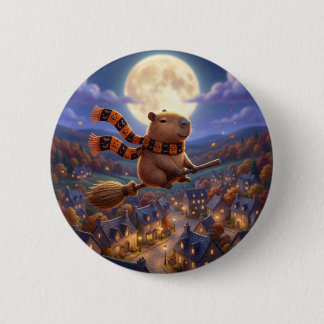 Süßer Schal Fliegender Besen Capybara Knopf Pin Button