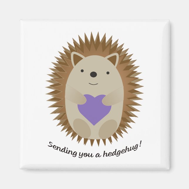 Süßer schickt dir einen Igelknuff Igel Magnet (Vorne)