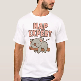 Süßer schlafender Koala “Napping-Experte” T-Shirt