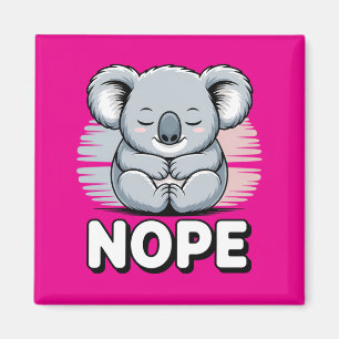 Süßer schlafender Koala “Nö” Lustiger Cartoon Magnet