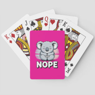 Süßer schlafender Koala “Nö” Lustiger Cartoon Spielkarten