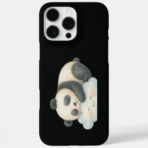 Süßer schlafender Panda auf Wolken-Wasserfarbe iPhone 16 Pro Max Hülle