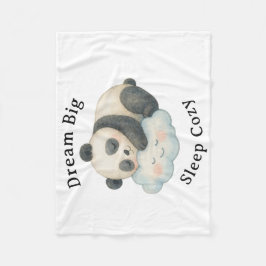 Süßer schlafender Panda auf Wolken-Wasserfarbe Fleecedecke