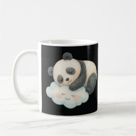 Süßer schlafender Panda auf Wolken-Wasserfarbe Kaffeetasse