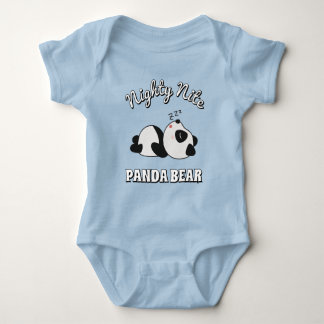 Süßer schlafender Panda-Bär Blau Junge Baby Strampler
