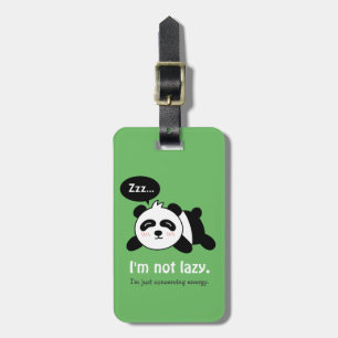 Süßer schlafender Panda ist nicht faul Gepäckanhänger