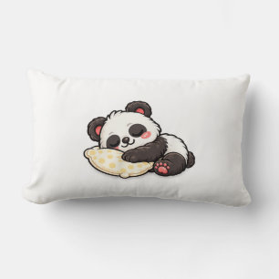 Süßer schlafender Panda mit Kissen