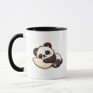 Süßer schlafender Panda mit Kissen Tasse