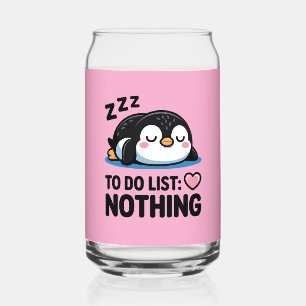 süßer schlafender Pinguin, To-Do-Liste nichts Dosenglas