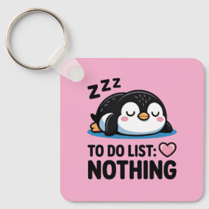 süßer schlafender Pinguin, To-Do-Liste nichts Schlüsselanhänger