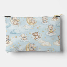 Süßer schlafender Teddybär Mond & Sterne Baby-Kind