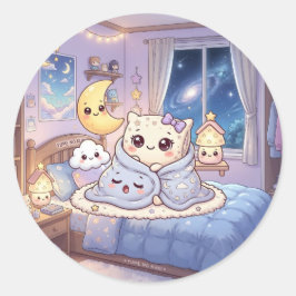 Süßer Schlafzimmer-Aufkleber Runder Aufkleber