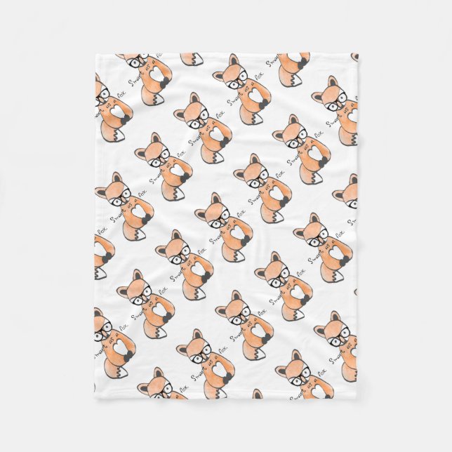 Süßer schlauer Fuchs Fleecedecke (Vorderseite)