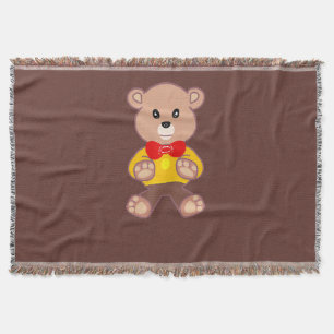 Süßer Schleifen-Teddybär Decke