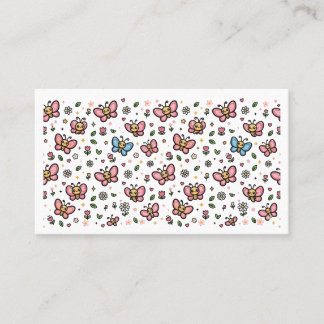 Süßer Schmetterling Florales Nahtloses Kawaii Must Visitenkarte