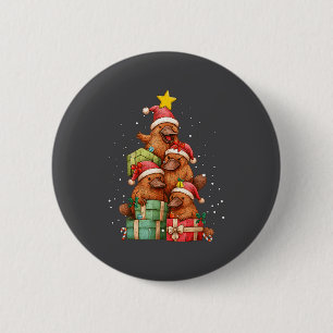 Süßer Schnabeltier Weihnachtsbaum Xmas Hut Button
