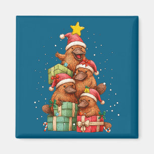 Süßer Schnabeltier Weihnachtsbaum Xmas Hut Magnet