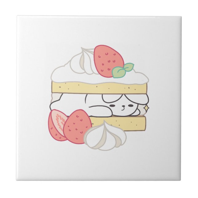 Süßer Schnaps: Buniberry Shortcake Delight Fliese (Vorderseite)