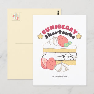 Süßer Schnaps: Buniberry Shortcake Delight Postkarte
