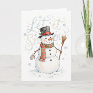 Süßer Schnee-Schneemann Feiertagskarte