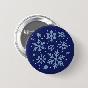 Süßer Schneeflocken-Weihnachten Winter Feiertag Ge Button