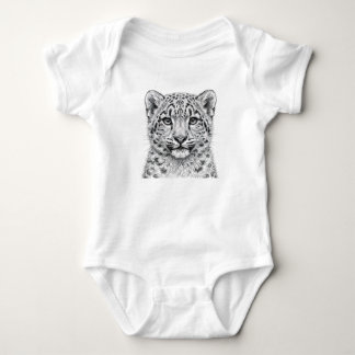 Süßer Schneeleoparden-Welpen-Body Baby Strampler