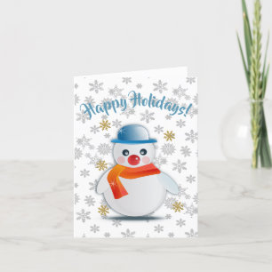 Süßer Schneemann Feiertagskarte
