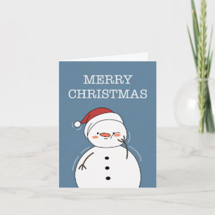 Süßer Schneemann Frohe Weihnachten Verspielte Wang