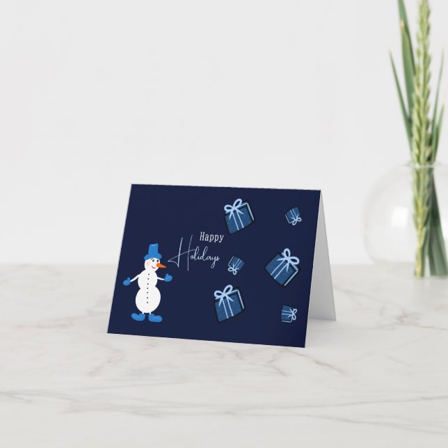 Süßer Schneemann Karte (Vorderseite)
