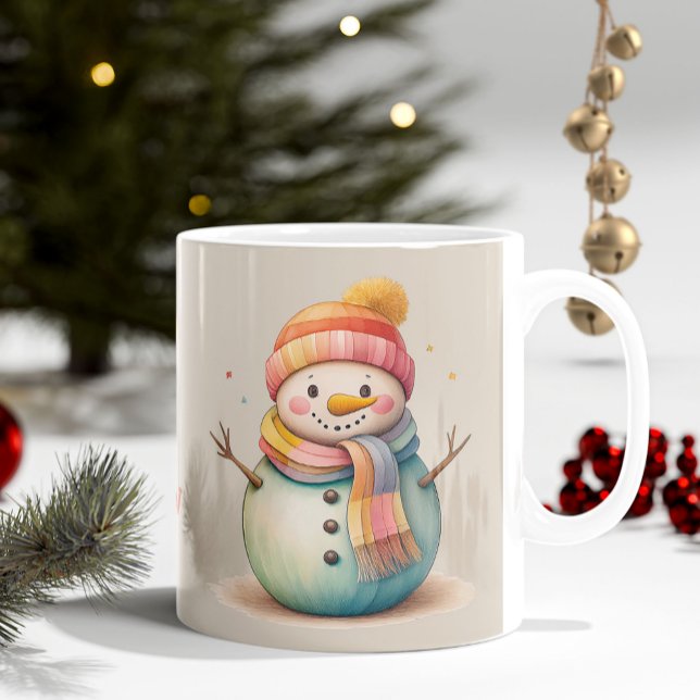 Süßer Schneemann Lass es schneien Kaffeetasse (Von Creator hochgeladen)