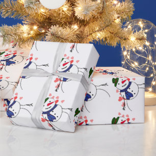 Süßer Schneemann Liebe Geschenkpapier