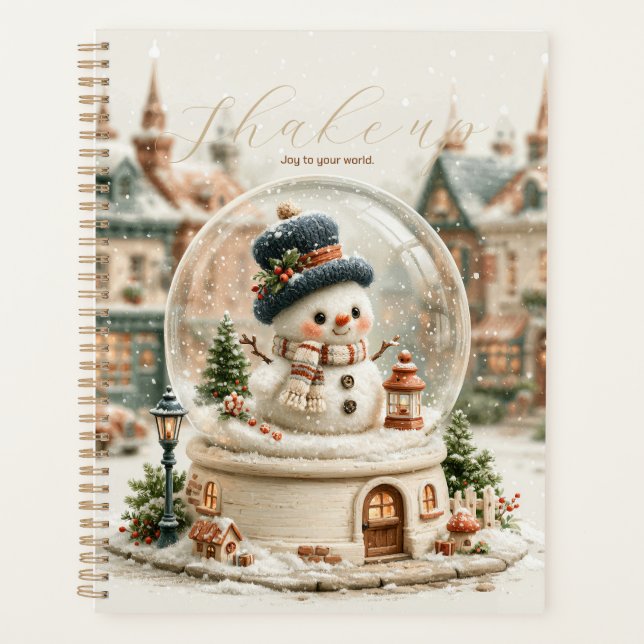 Süßer Schneemann-Schneeball Planer (Vorderseite)