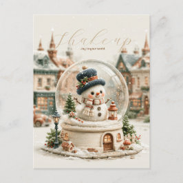 Süßer Schneemann-Schneeball Postkarte