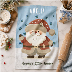 Süßer Schneemann Schneeflocken Santas Kleiner Bäck Geschirrtuch