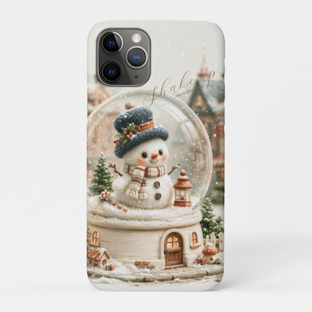 Süßer Schneemann-Schneekugel Case-Mate iPhone Hülle (Rückseite)