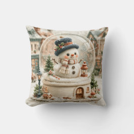 Süßer Schneemann-Schneekugel-Kissen Kissen