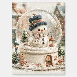 Süßer Schneemann-Schneekugel Magnet