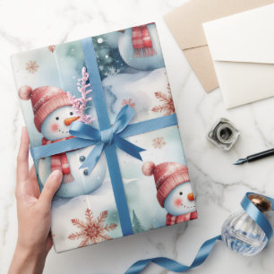 Süßer Schneemann-Weihnachten Geschenkpapier