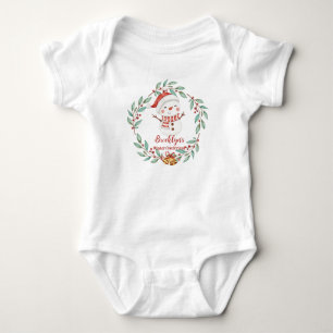 Süßer Schneemann Weihnachten Winter ONEderland Geb Baby Strampler